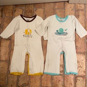 Organic and soybean romper set of 2